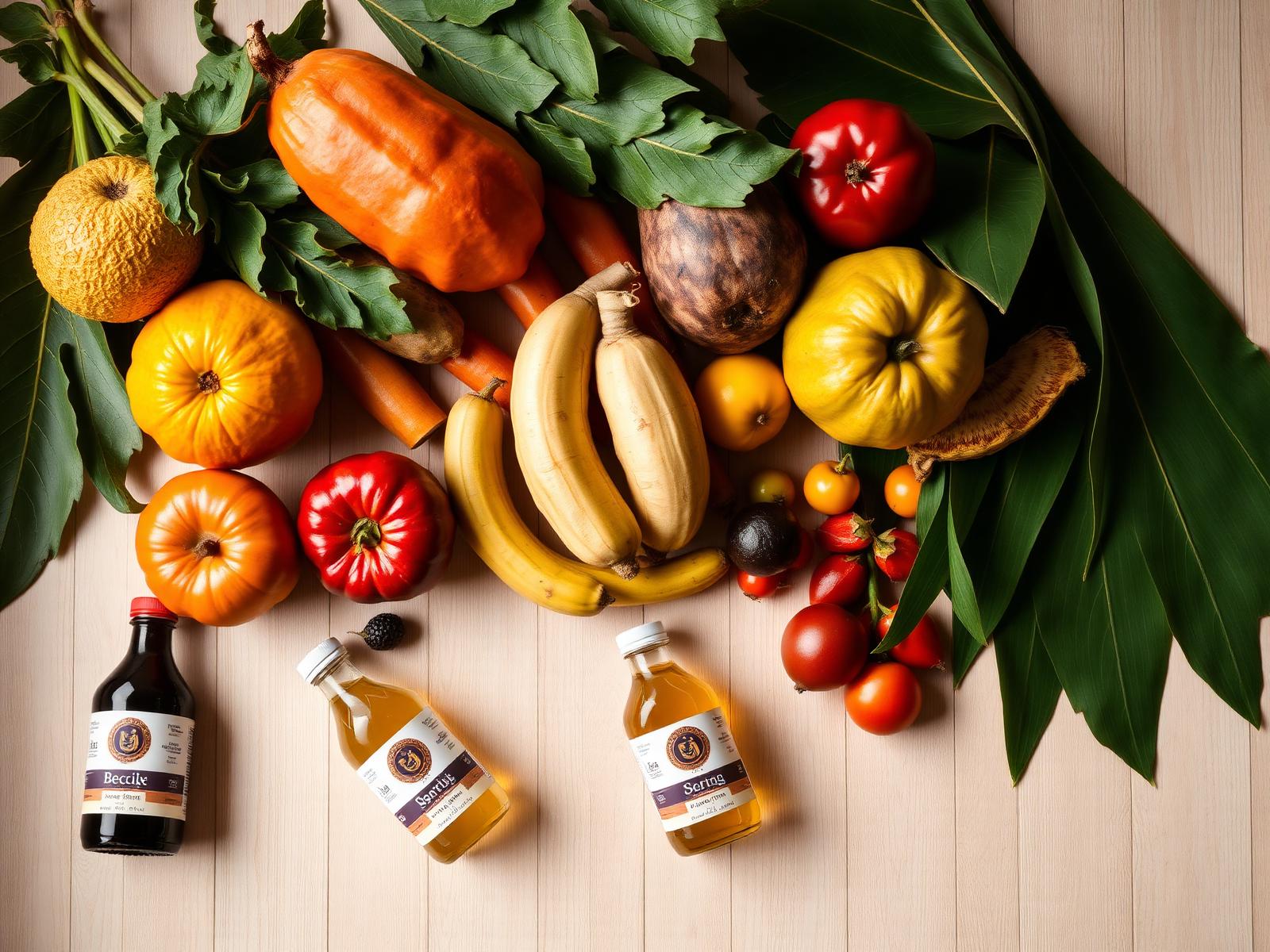 Sélection de produits frais du terroir guinéen